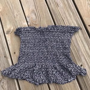 Cute navy blue & white bandeau 🌙